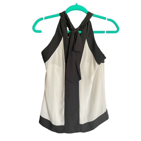 NWT BCBG MaxAzria Womens Reversible Helena Top Sleeveless Size XS White/Black - Picture 3 of 8